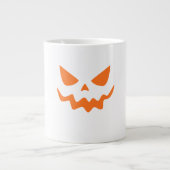 Halloween Pumpkin Face Mug – Cute & Festive Orange (Devant)