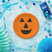 Halloween Pumpkin Face Papieren Bordje (Feest)