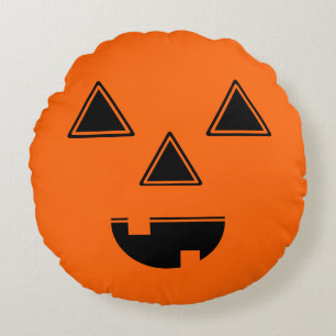 Halloween Pumpkin Face Pillow Rond Kussen