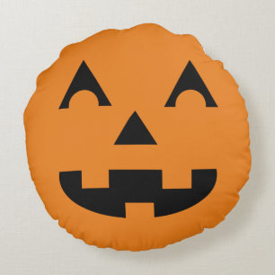 Halloween Pumpkin Face Rond Kussen