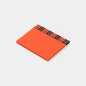 Halloween Pumpkin Face Squares Post-it® Notes (Schuin)
