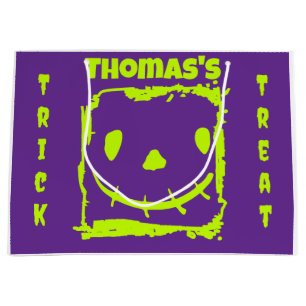 Halloween Pumpkin Face Trick or treat Bag Groot Cadeauzakje
