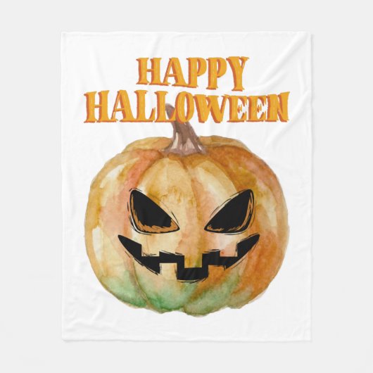 Halloween - Pumpkin Fleece Deken (Voorkant)