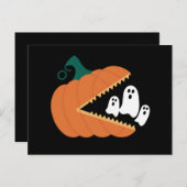 Halloween Pumpkin Funny Ghosts Boys Kinder Briefkaart (Voorkant / Achterkant)