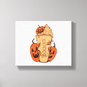 Halloween Pumpkin Funny Halloween Pumpkin Canvas Afdruk (Voorkant)