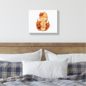 Halloween Pumpkin Funny Halloween Pumpkin Canvas Afdruk (Insitu (Slaapkamer))