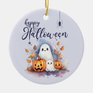 Halloween Pumpkin Ghost - Foto Keramisch Ornament
