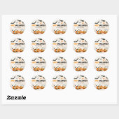 Halloween Pumpkin Ghost Party Sticker (Vel)