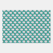Halloween Pumpkin, Ghost Stripe Pattern Inpakpapier Vel (Voorkant)