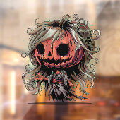 Halloween Pumpkin Ghoul Raamsticker (Vel 2)