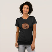 Halloween Pumpkin Glitter Texture Design 3 T-Shirt (Voorkant volledig)