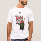 halloween pumpkin graffiti art cool t-shirt (Voorkant)