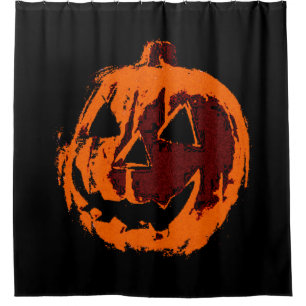 Halloween Pumpkin - grunge stijl + jouw ideeën Douchegordijn