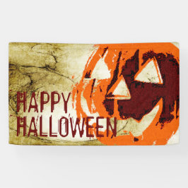 Halloween Pumpkin - grunge stijl + jouw ideeën Spandoek