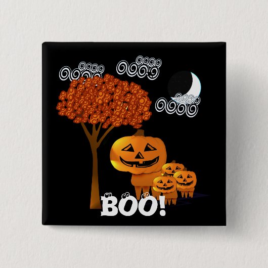 HALLOWEEN PUMPKIN HEADS Button (Voorkant)