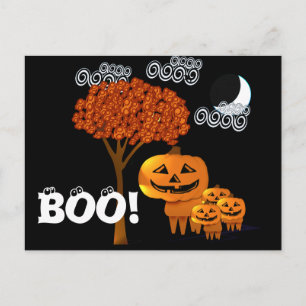 HALLOWEEN PUMPKIN-HOOFDEN BRIEFKAART