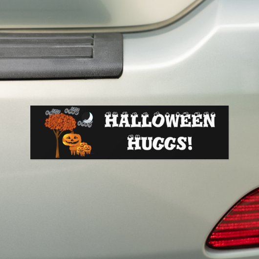 HALLOWEEN PUMPKIN-HOOFDEN BUMPERSTICKER (Op auto)