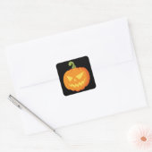 Halloween Pumpkin Illustratie Funny Scary Gift Vierkante Sticker (Envelop)