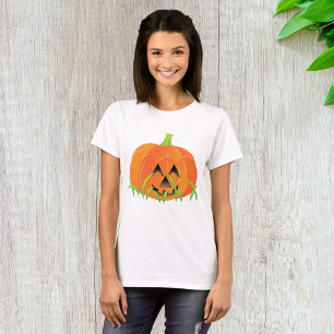 Halloween Pumpkin in Grass T-shirt