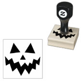 Halloween Pumpkin Jack O Lantern Face Rubberstempel (Gestempeld)