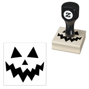 Halloween Pumpkin Jack O Lantern Face Rubberstempel