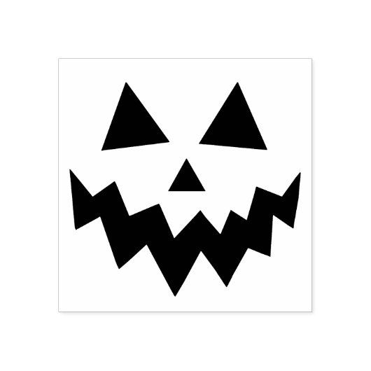 Halloween Pumpkin Jack O Lantern Face Rubberstempel (Afrduk)