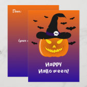Halloween Pumpkin Jack o' Lantern Witch Pet (Voorkant / Achterkant)