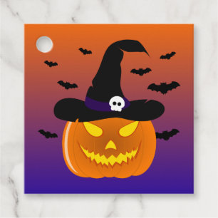 Halloween Pumpkin Jack o' Lantern Witch Pet Bedankjes Labels