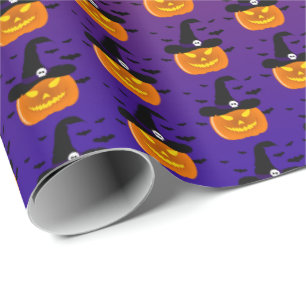 Halloween Pumpkin Jack o' Lantern Witch Pet Cadeaupapier