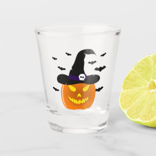 Halloween Pumpkin Jack o' Lantern Witch Pet Shot Glas