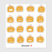Halloween Pumpkin Jack O'Lantern Sticker (Vel)