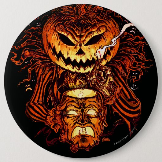 Halloween Pumpkin King Ronde Button 6,0 Cm (Voorkant)