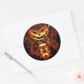 Halloween Pumpkin King Ronde Sticker (Envelop)