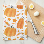 Halloween Pumpkin Kitchen Towels Theedoek (Quarter Fold)