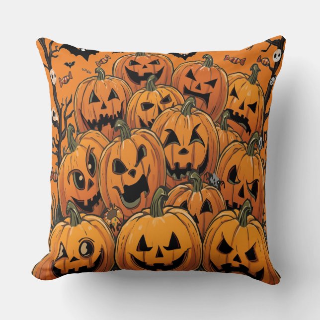 Halloween Pumpkin Kussen (Voorkant)