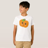 Halloween Pumpkin, lachende pompoen, Trick or trea T-shirt (Voorkant volledig)