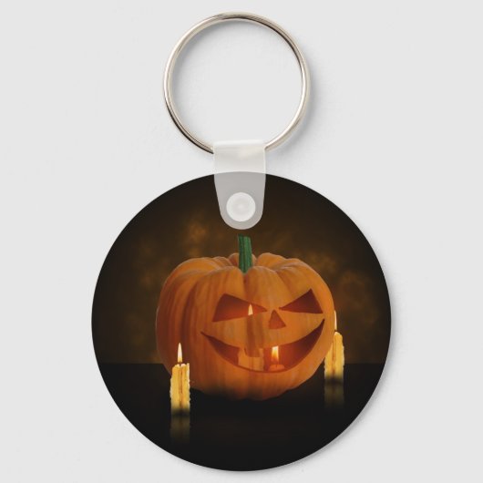 Halloween Pumpkin Lantern met kaarsen Sleutelhanger (Voorkant)