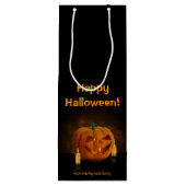 Halloween Pumpkin Lantern met kaarsen Wijn Cadeautas (Achterkant)