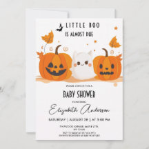 Halloween Pumpkin Little Boo Baby shower