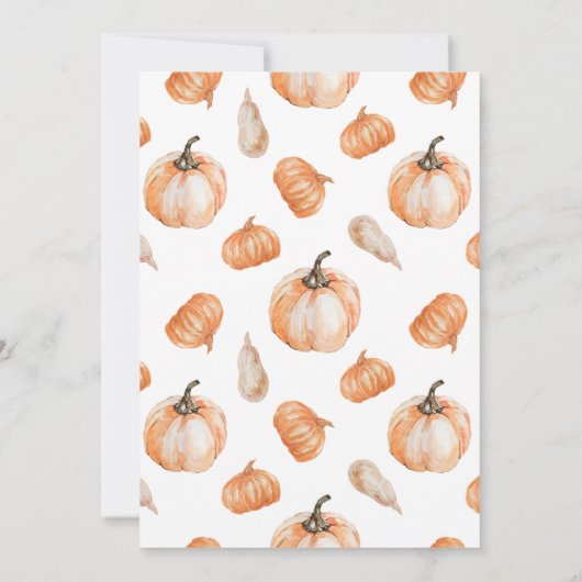 Halloween Pumpkin Little Boo Baby shower Kaart (Achterkant)