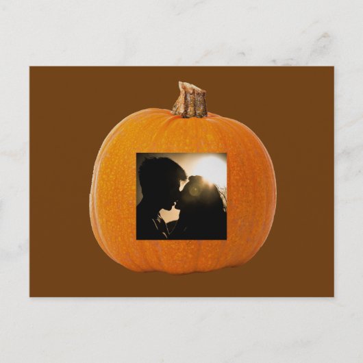 Halloween Pumpkin met foto van Briefkaart van Paar (Voorkant)