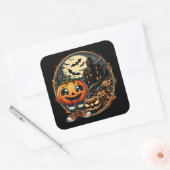 Halloween Pumpkin No 2 Classic Square Stickers (Envelop)