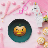 Halloween Pumpkin op een Bord papier (Feest)