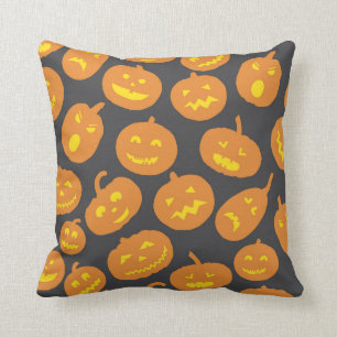 Halloween Pumpkin Oranje Black Jack O'Lantern Kussen