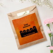 Halloween Pumpkin Oranje Spooky Silhouette Custom Bedankzakje (Gezegeld)