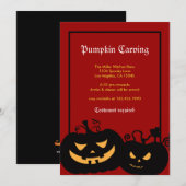 Halloween Pumpkin Party Invitation Kaart (Voorkant / Achterkant)