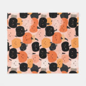 Halloween Pumpkin Patch Fleece Deken (Voorkant (Horizontaal))