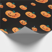 Halloween Pumpkin Pattern Cadeaupapier (Hoek)
