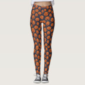 Halloween Pumpkin Pattern Jack-o-Lantern Pattern Leggings (Voorkant)
