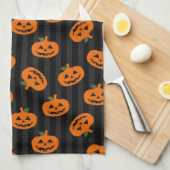 Halloween Pumpkin Pattern Theedoek (Quarter Fold)